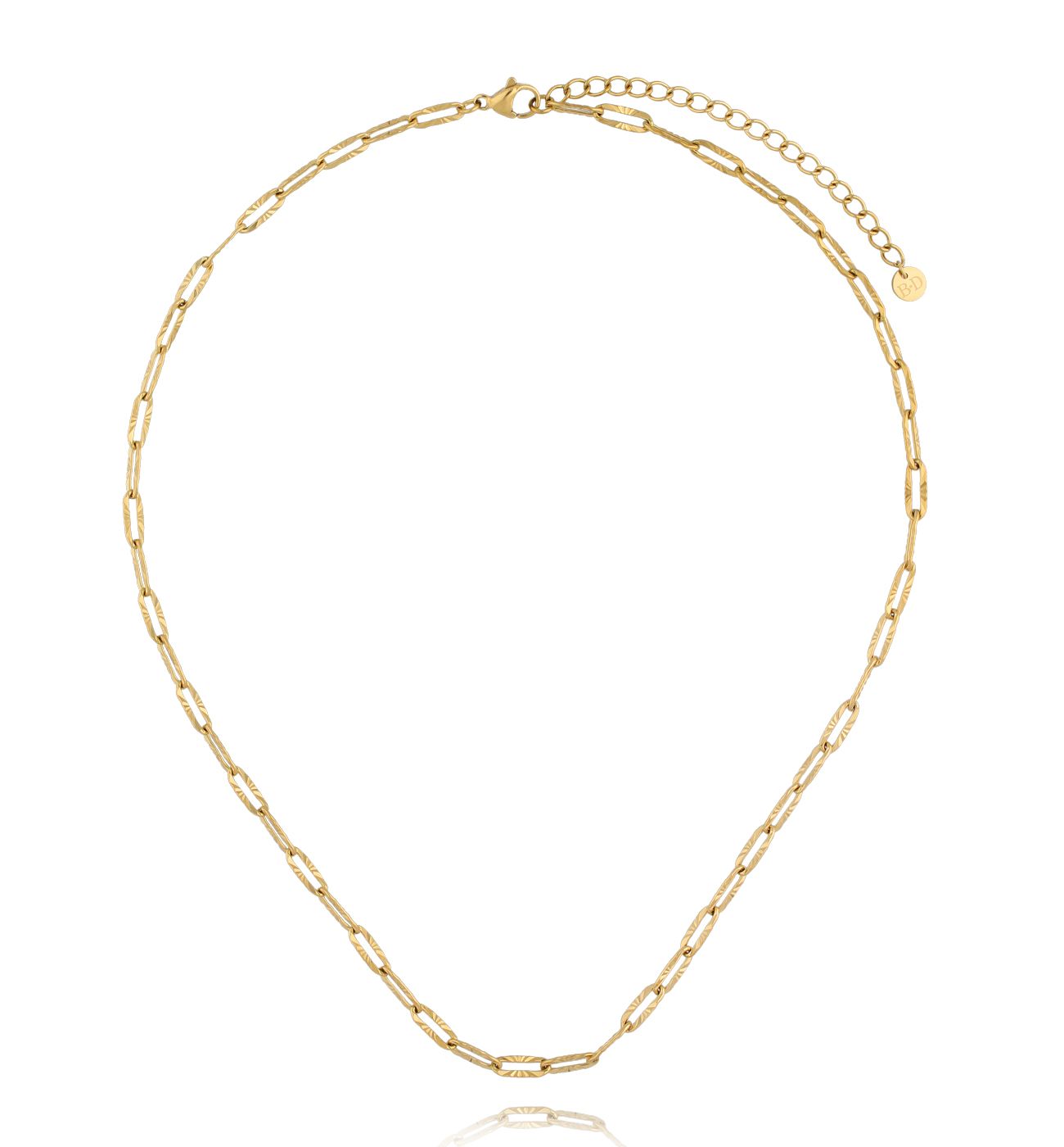 Naszyjnik z dekoracyjnym splotem złoty NEA0069