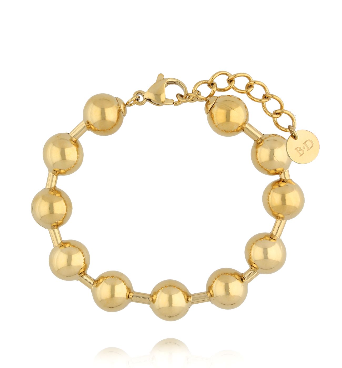 Bransoletka z kulkami złota - By Dziubeka