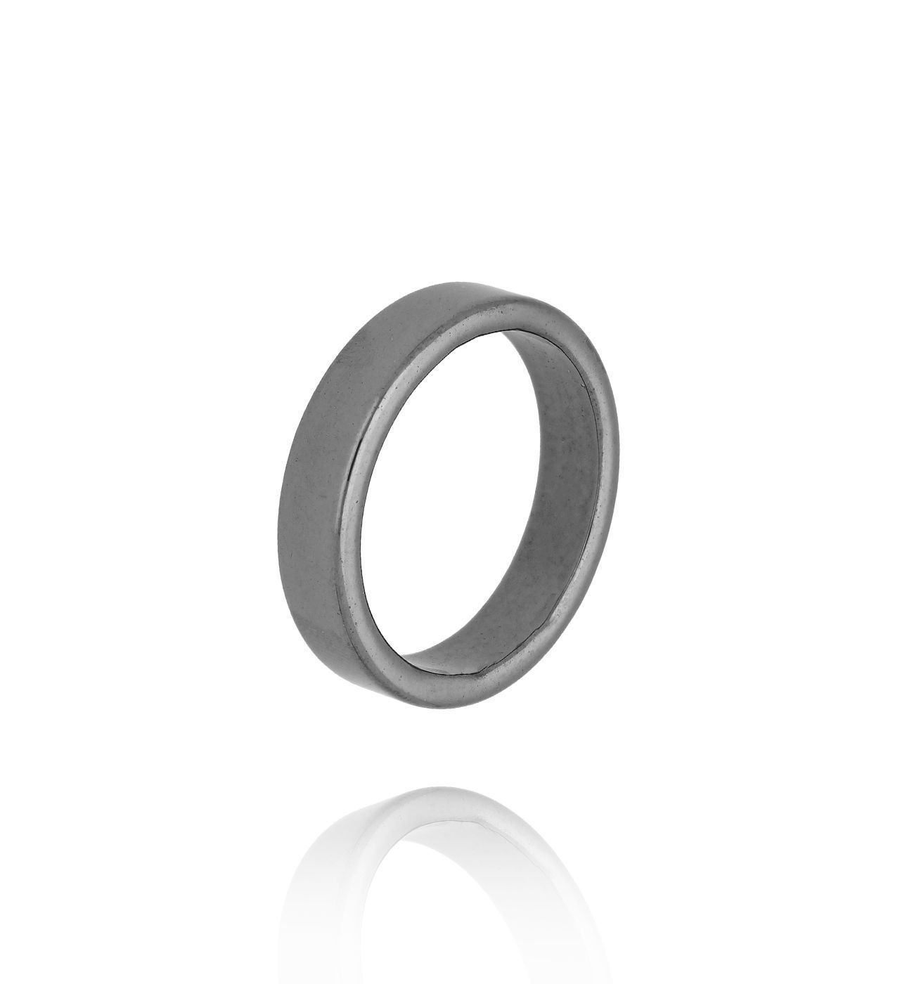 Obrączka z hematytu gładka PMITC0186