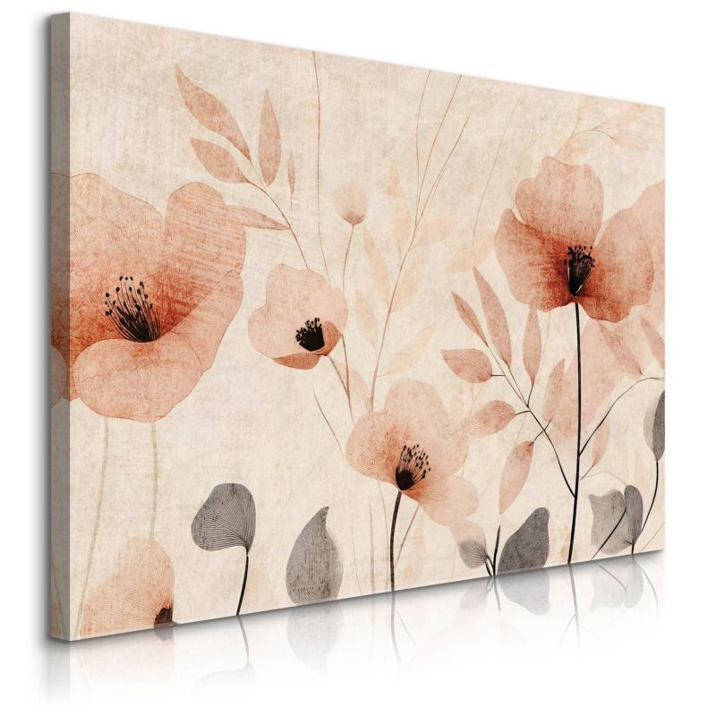 Obraz Muralo Czerwone Maki Kwiaty Polne Vintage 100x70 cm 1 szt.