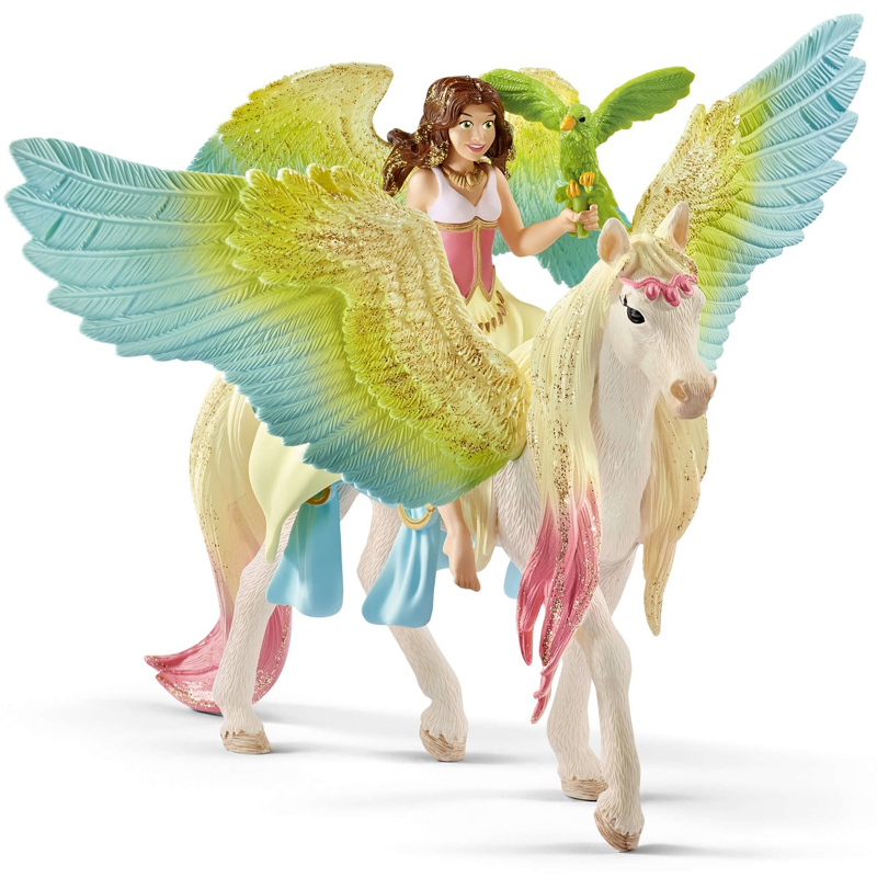 Schleich - Wróżka Surah z migoczącym Pegazem 70566