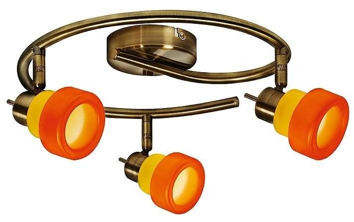 Patynowa lampa sufitowa 3-punktowa do salonu VENICE spirala 30 cm