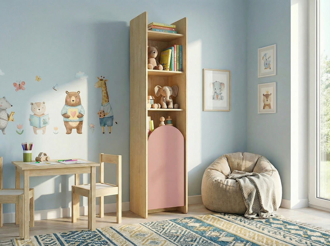 Regał na zabawki dla dziewczynki 43 cm z półkami LOLLIE