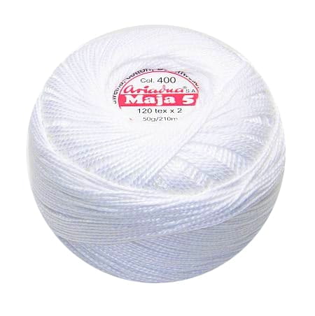 nić MAJA 5 kol. 400 biała