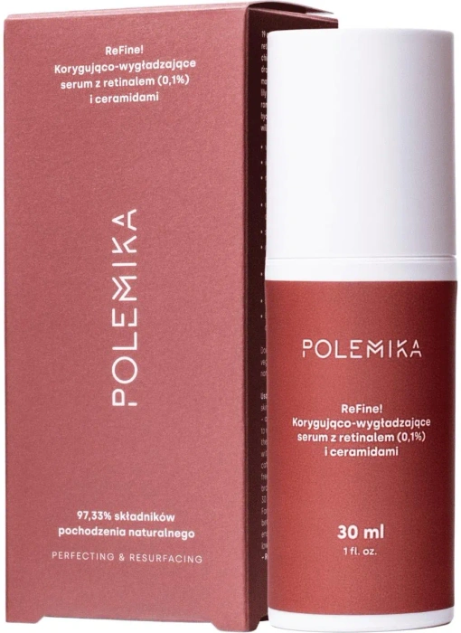 Polemika ReFine! Korygująco-wygładzające serum z retinalem 0,1% i ceramidami, 30 ml