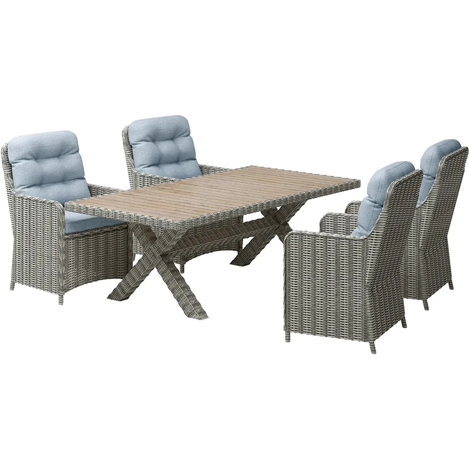 Komplet mebli ogrodowych GERALDTON szary 5-częściowy