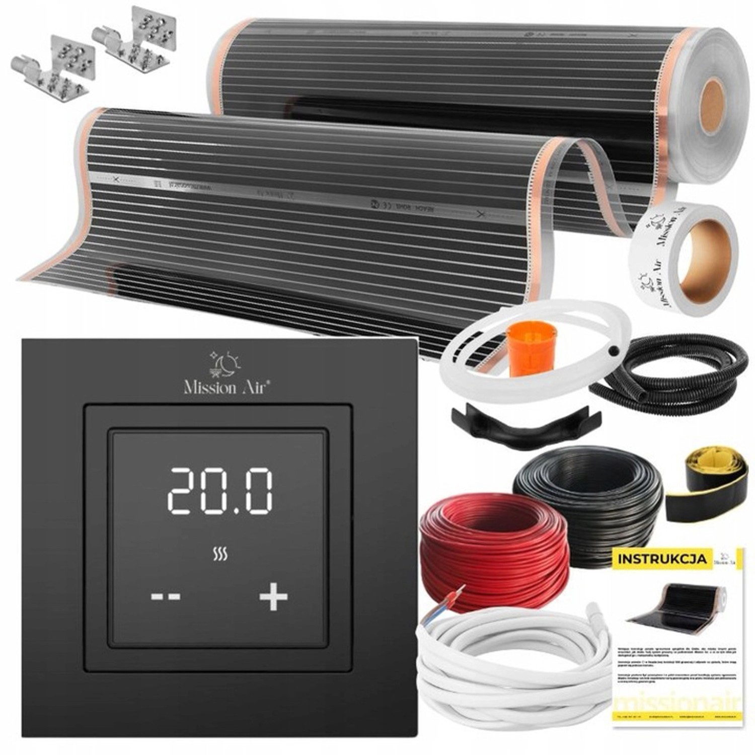 Mission Air Zestaw na podczerwień Silver 100 +Aries Black 1m2