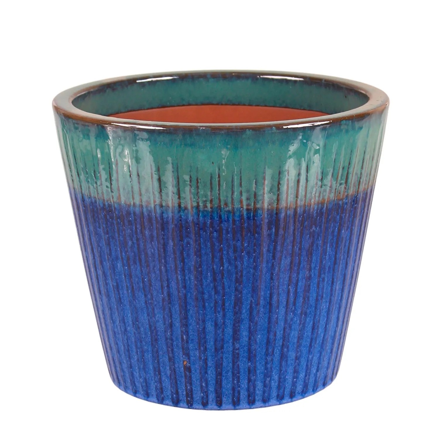 Donica Stripes szkliwiona bicolor - 20x18 cm