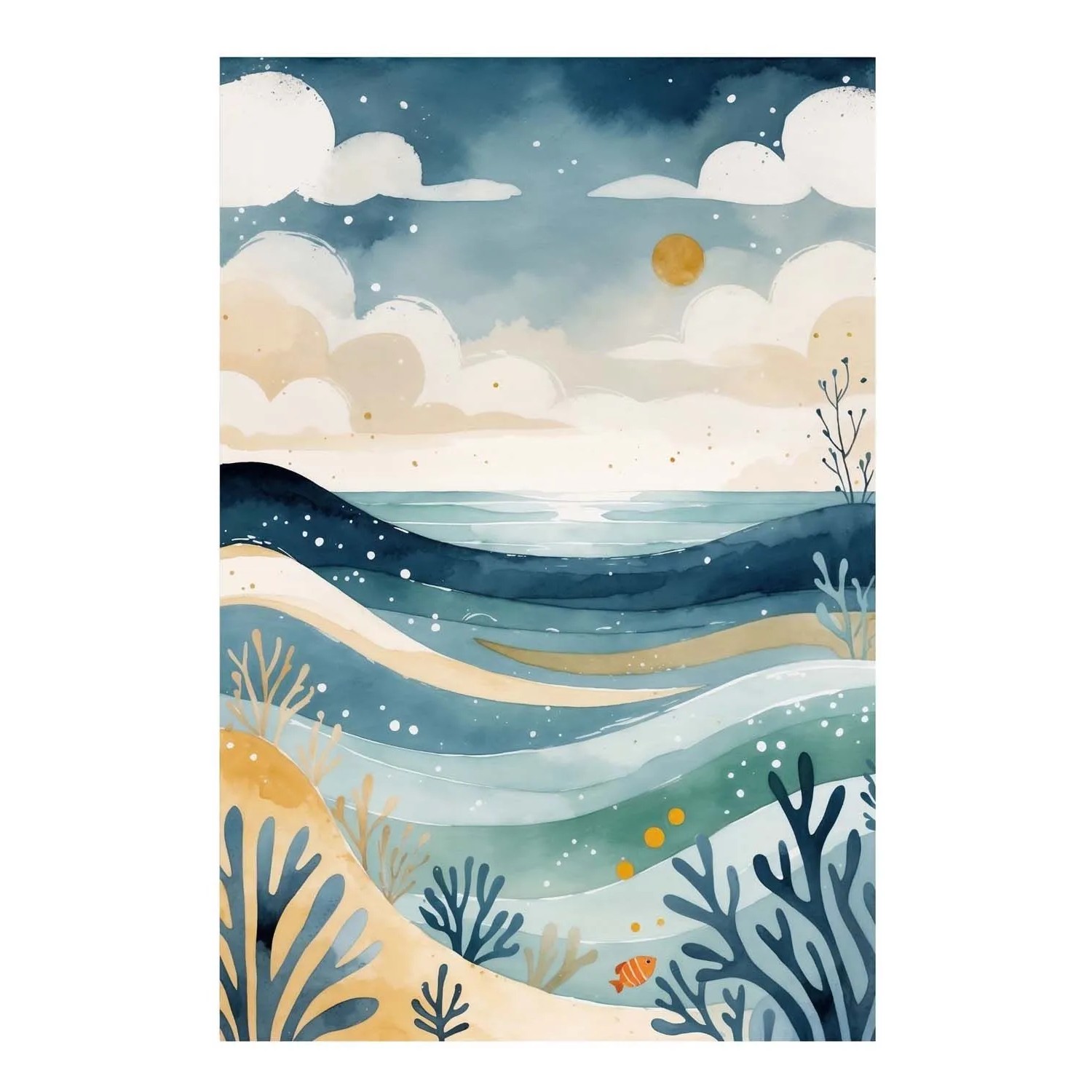 Frames Factory Obraz CANVAS morze 50 x 70 cm