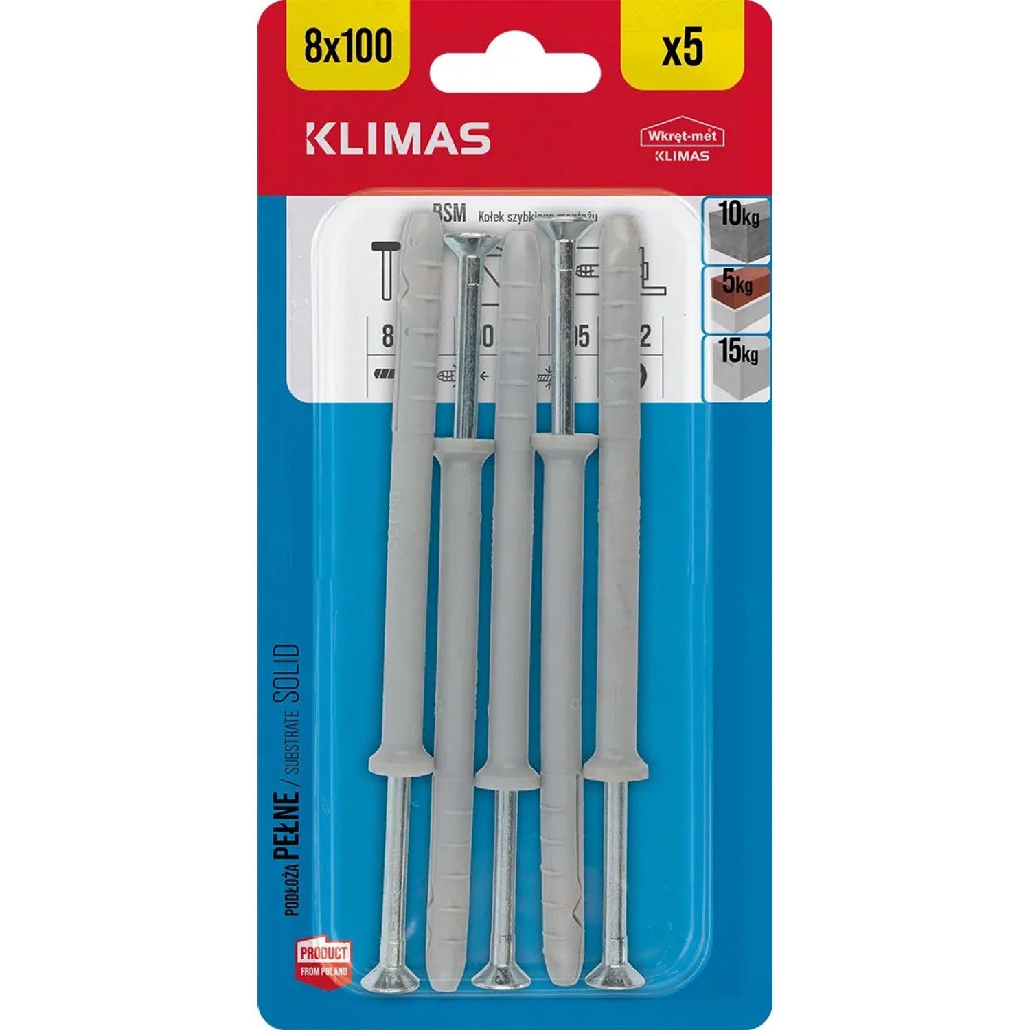 Wkręt-met Kołek wbijany 8 mm x 100 mm