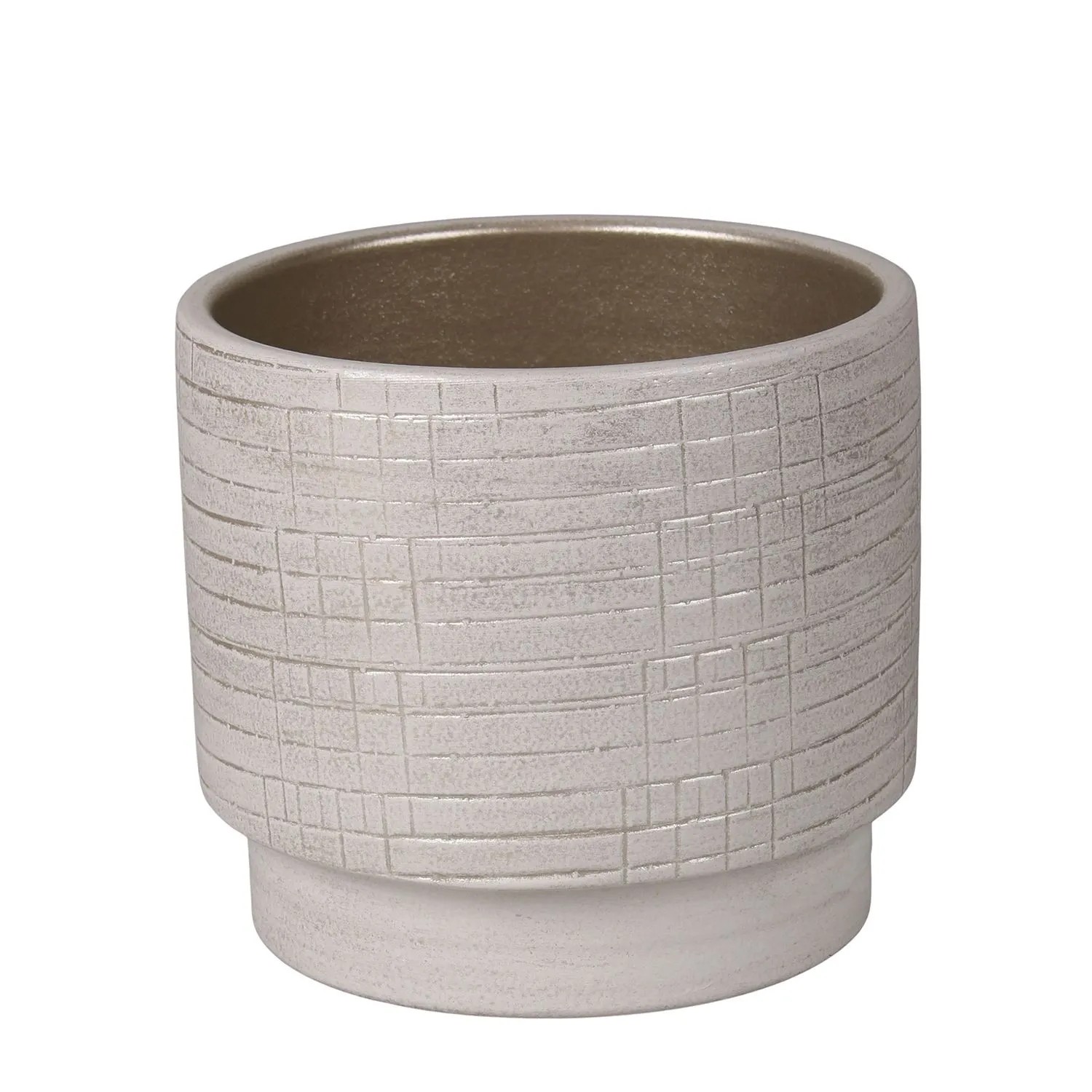 Osłonka Sintra białe złoto - 20 cm