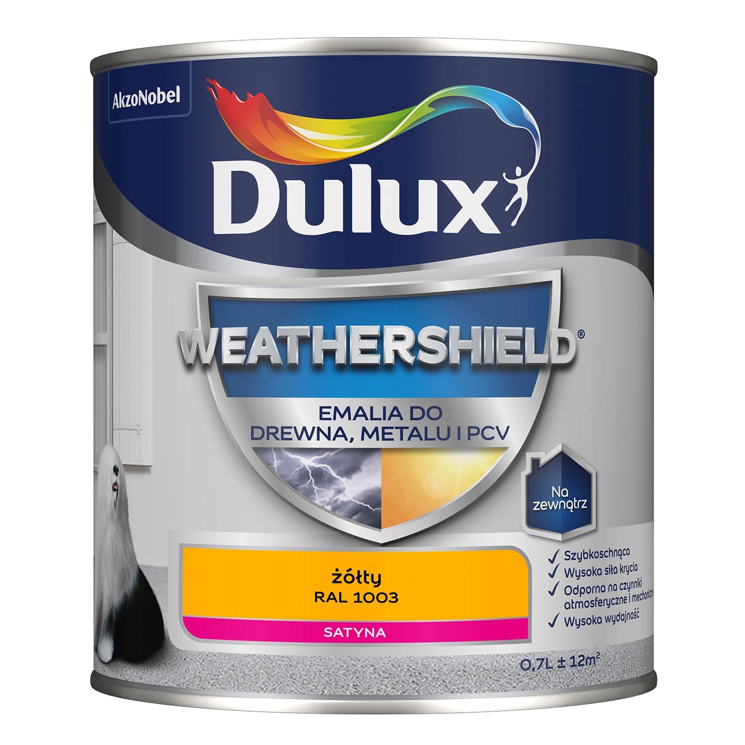 Dulux Emalia Weathershield żółty 1003 - 0,7L