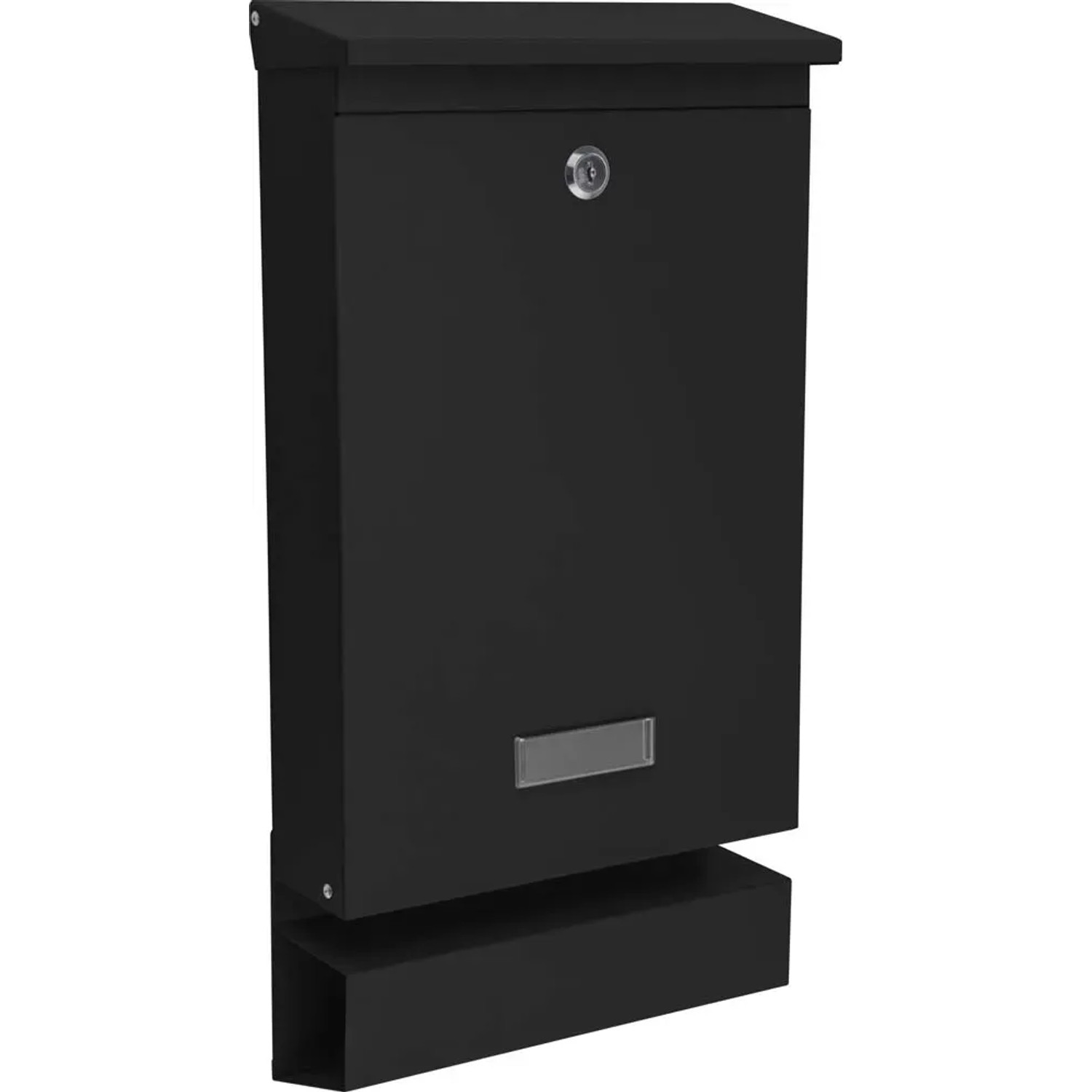 Skrzynka na listy ARKANO czarny mat z tubą 24,8 x 47,5 cm
