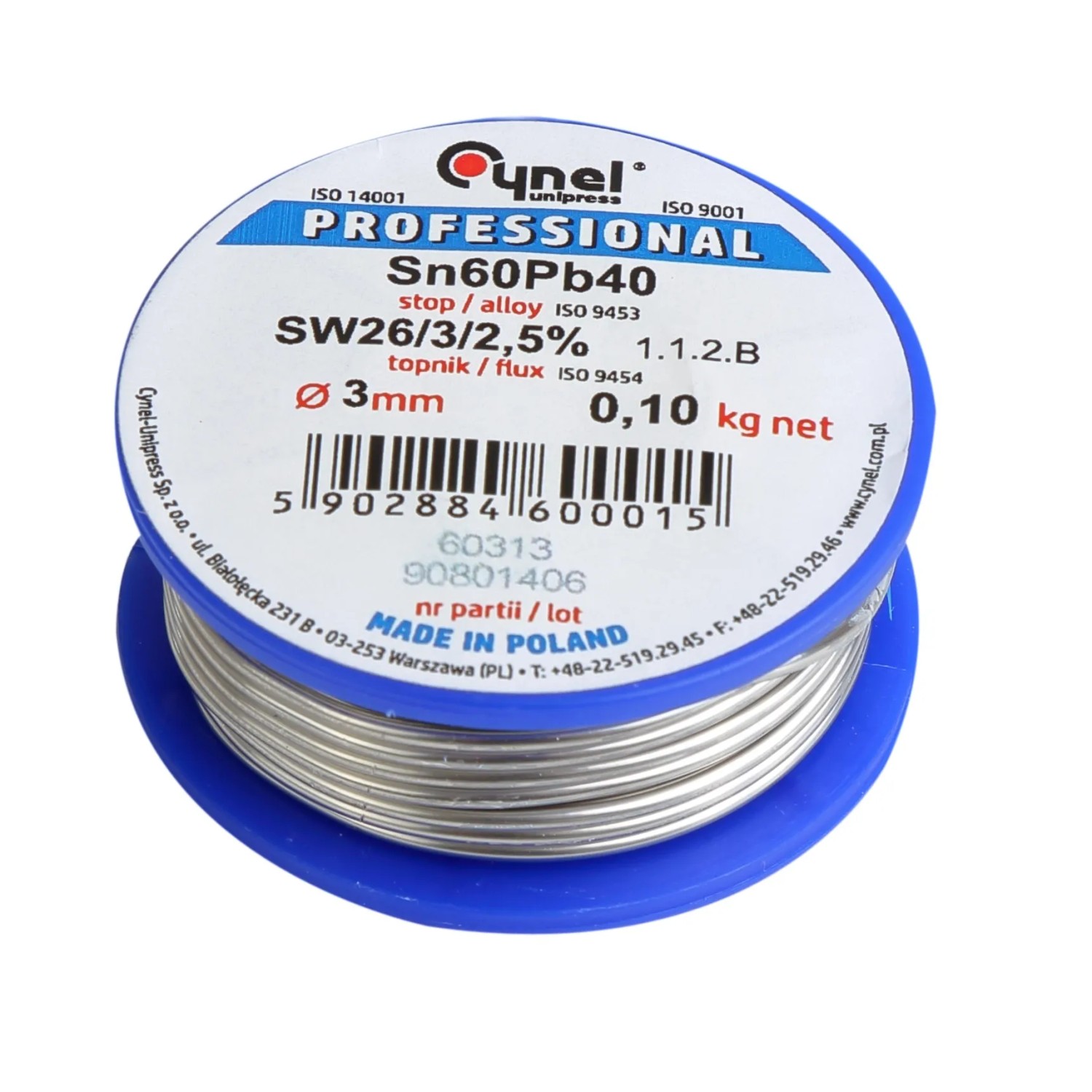 Cynel Spoiwo lutownicze Sn60 Pb40 3 mm 100 g