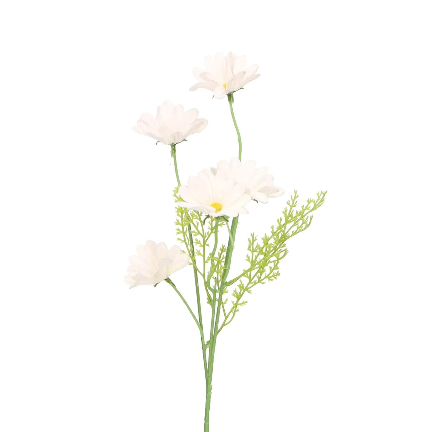 Kosmos biały sztuczna gałązka - 50 cm