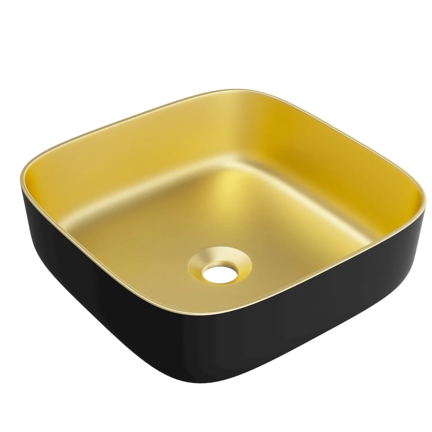 Umywalka nablatowa DUNA Złoto Czarna