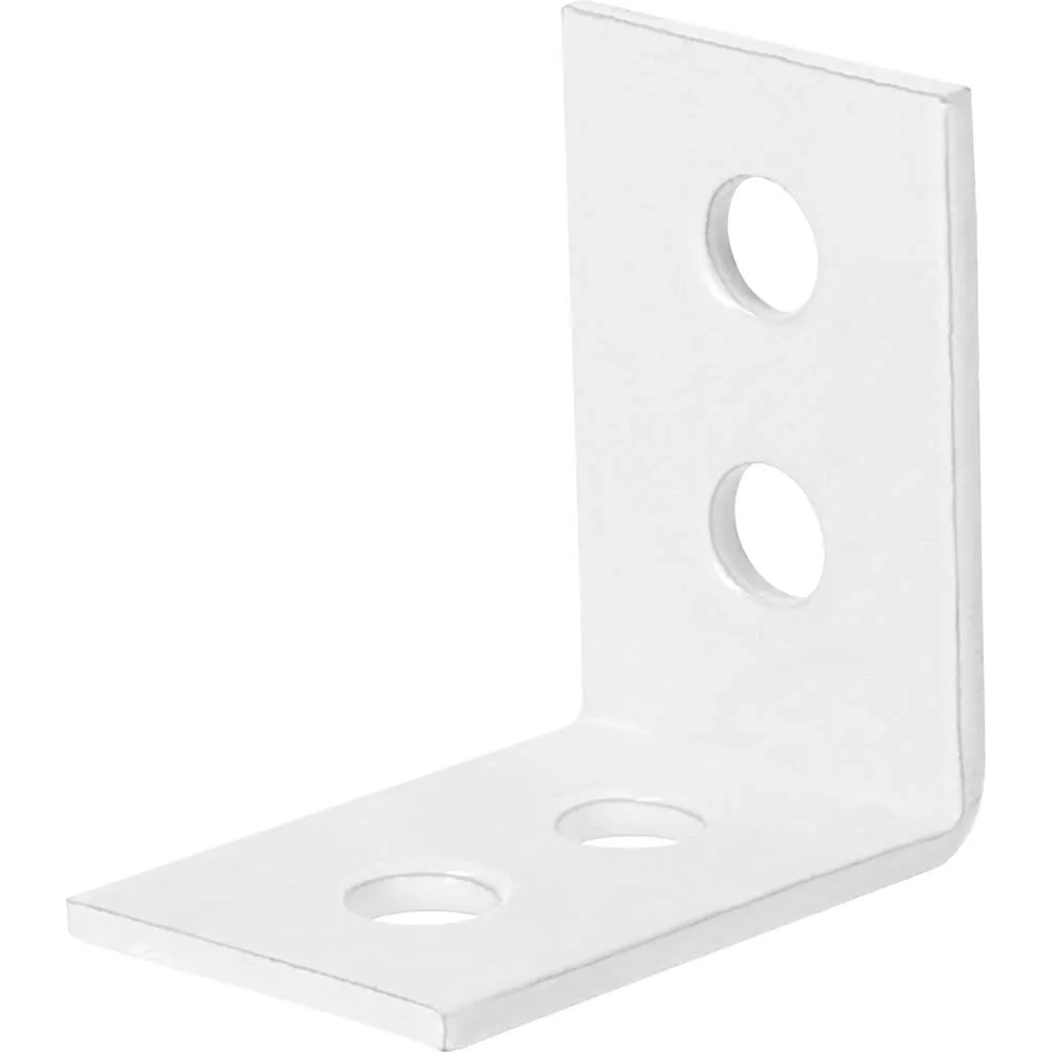 Kątownik meblowy 25 mm x 25 mm x 14 mm biały powleczony proszkowo