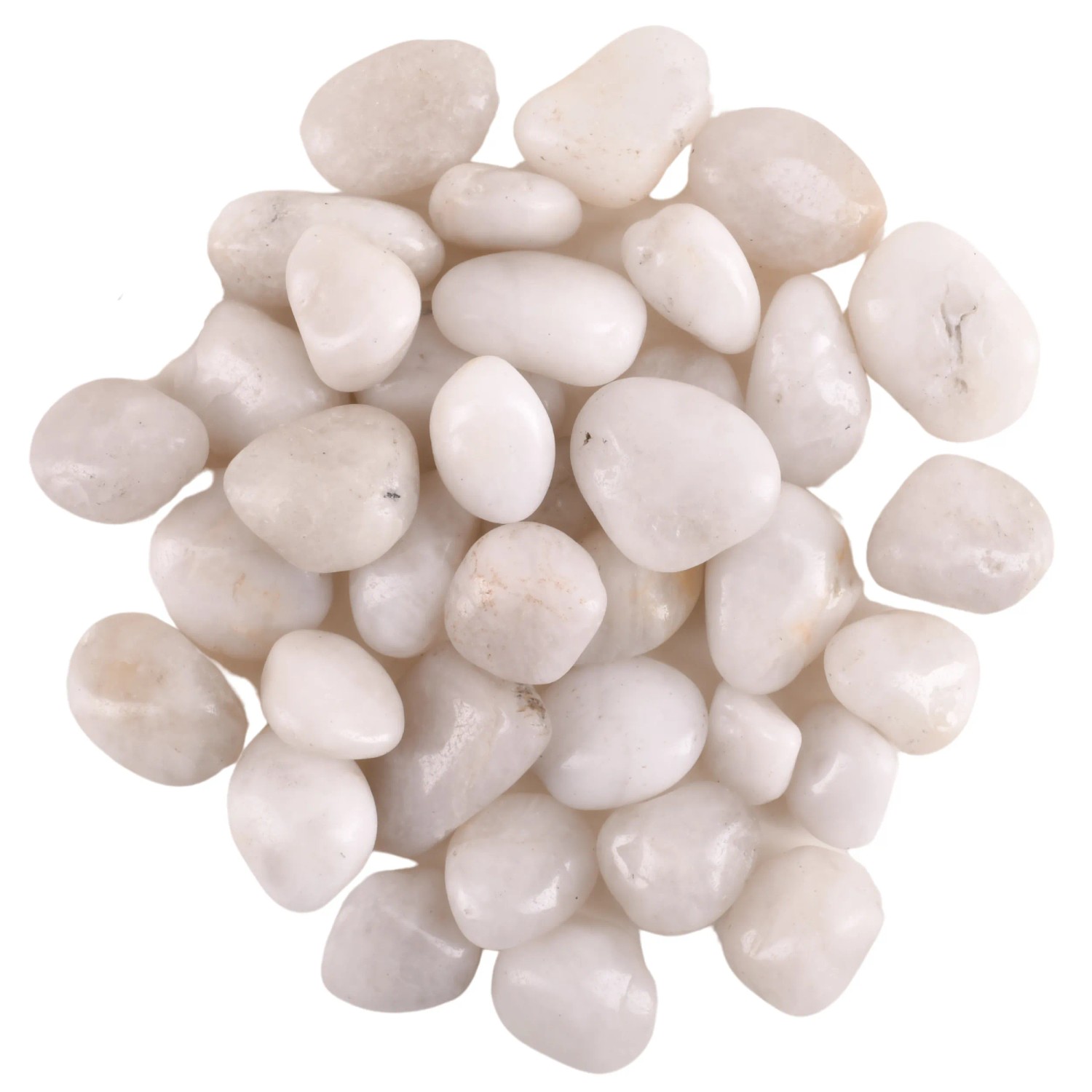 Kamienie dekoracyjne rzeczne białe 10-20 mm - 900 g