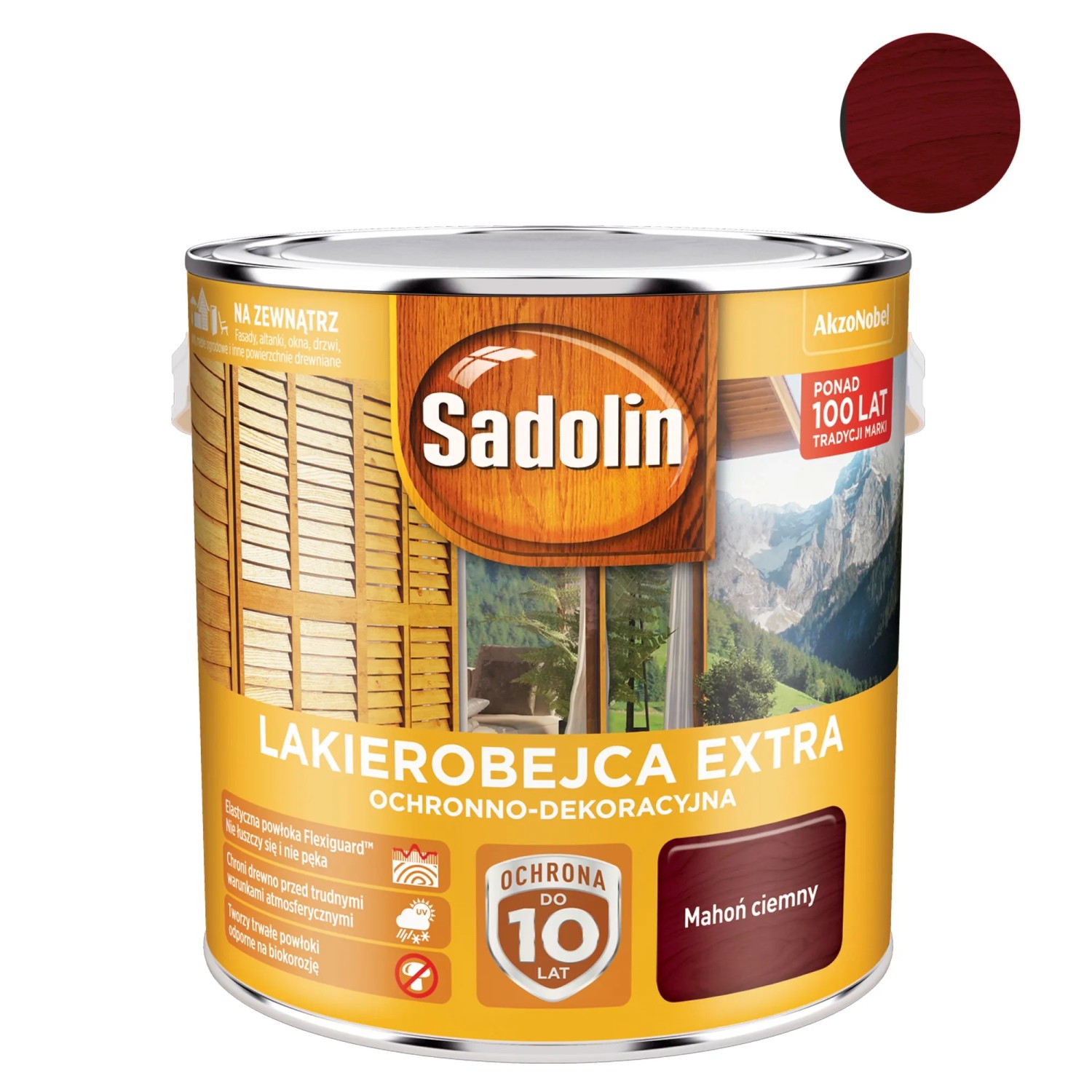 Sadolin Lakierobejca Extra ciemny mahoń 2,5 l
