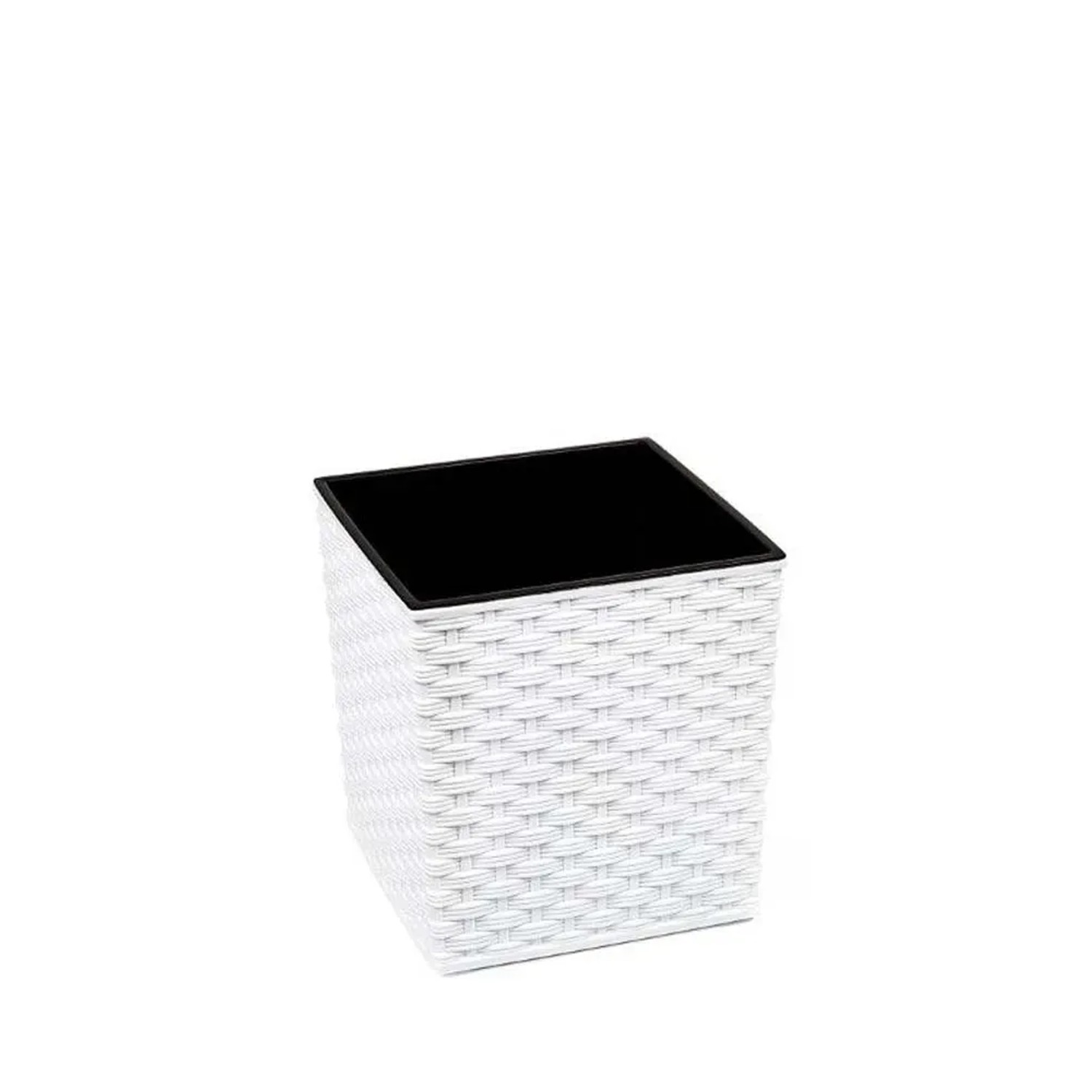 Lamela Doniczka JUKA rattan biała 40 cm