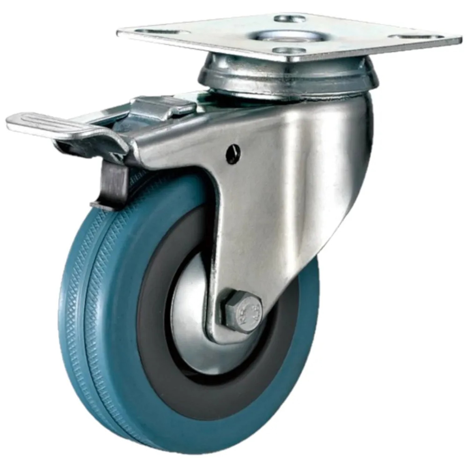 Domino Koło płytka z hamulcem 50mm 40kg guma