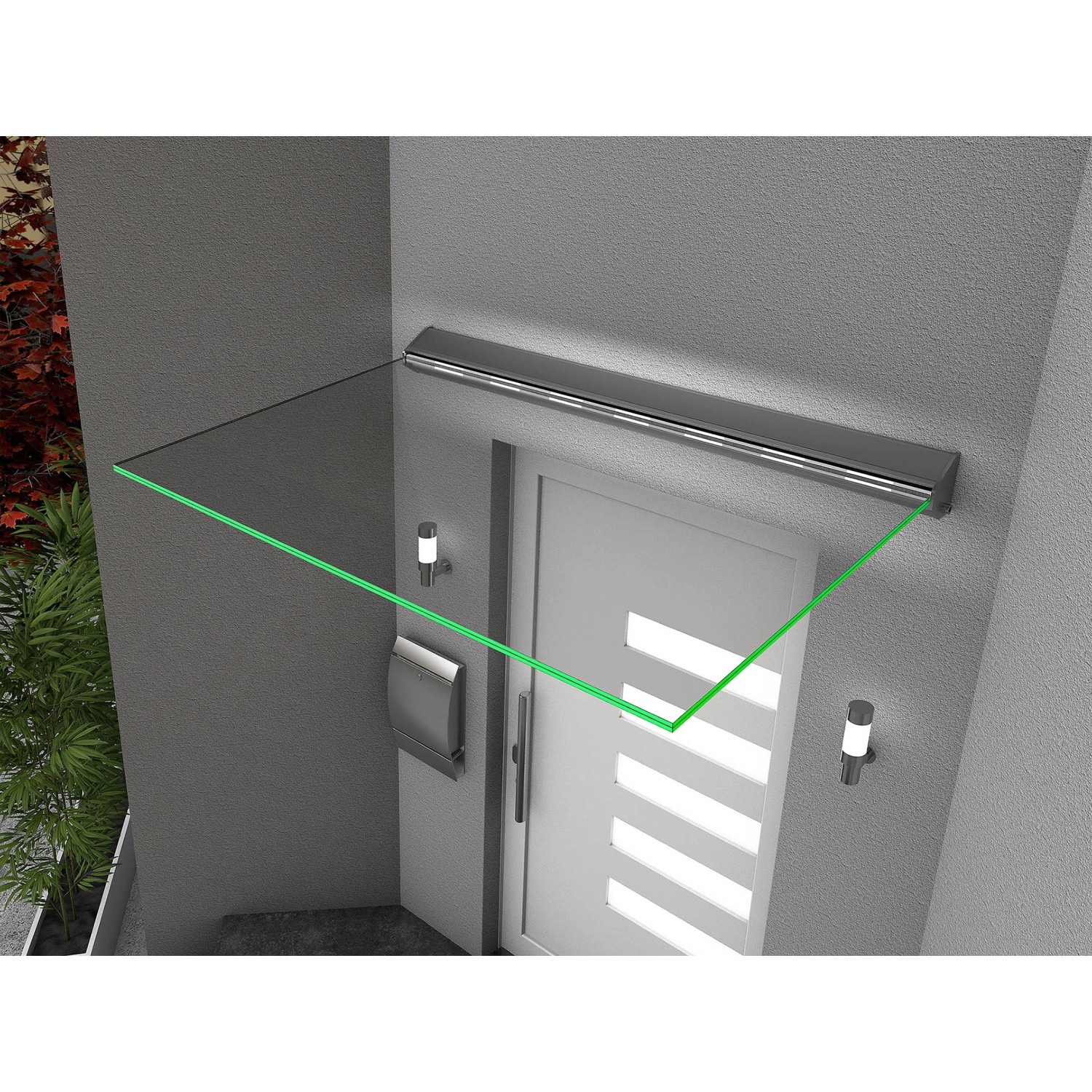 Gutta Zadaszenie HD LED Glas ALU szkło laminowane 160x100x13 cm