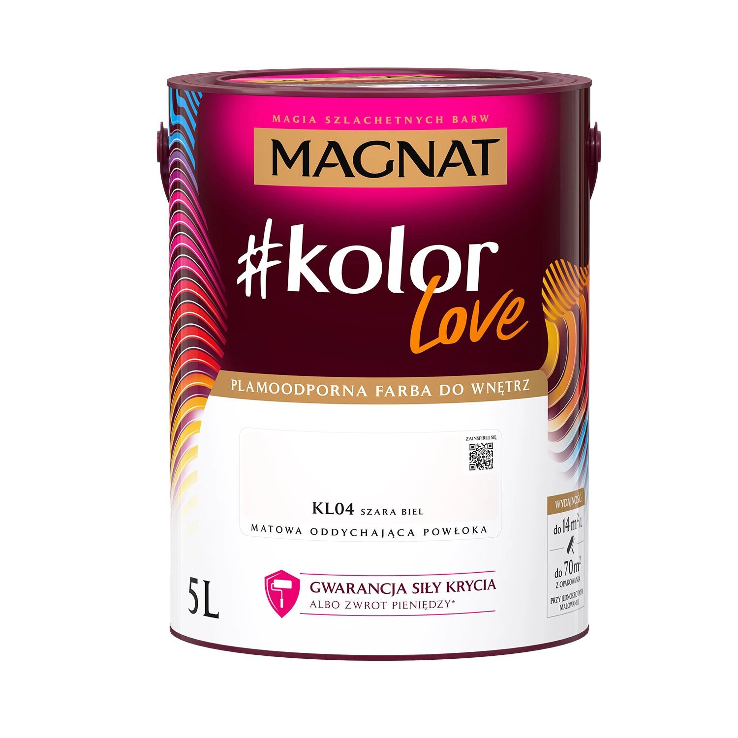 Farba Magnat KolorLove szara biel 5l