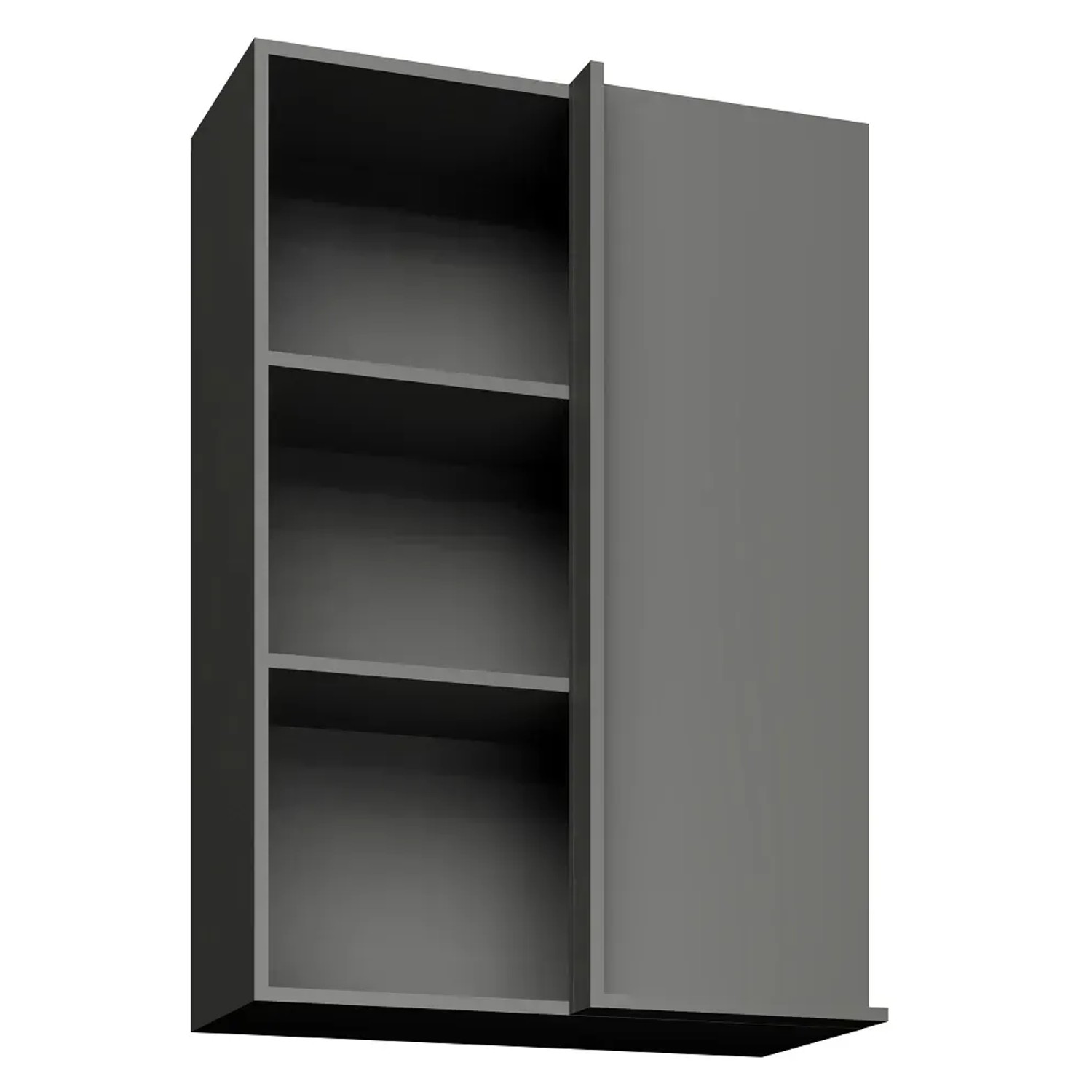 Korpus górny wysoki narożny 106,8x30x75 cm grafit