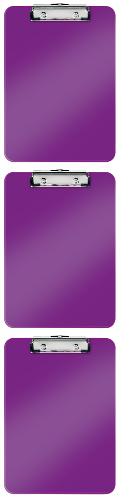 3x Clipboard Leitz Wow, A4, fioletowy