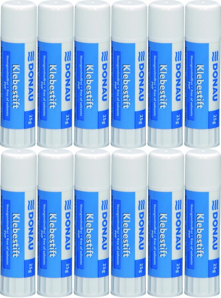12x Klej biurowy w sztyfcie Donau, 25g
