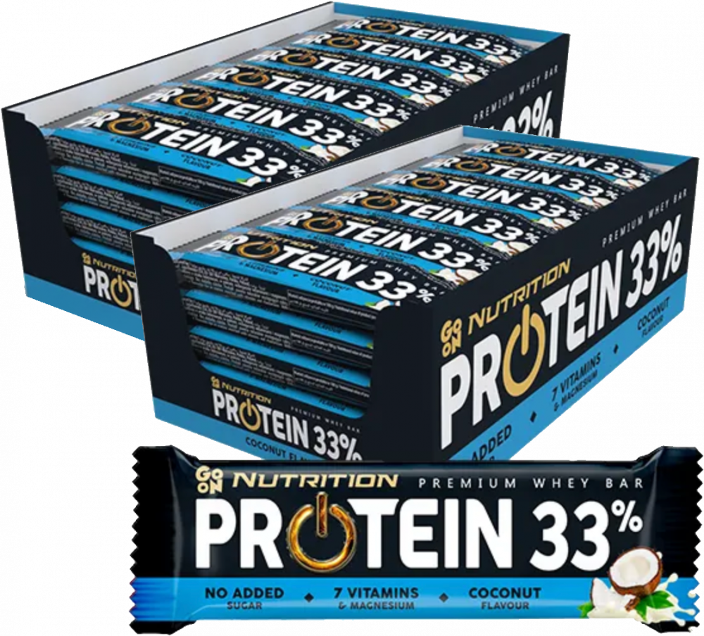 50x Baton proteinowy Sante Go On Nutrition Protein Bar 33%, kokosowy, 50g
