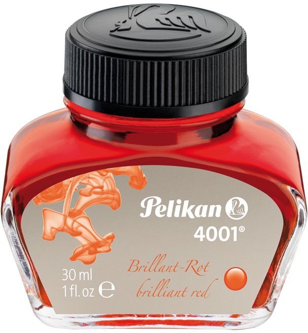 Atrament Pelikan 4001, 30ml, czerwony