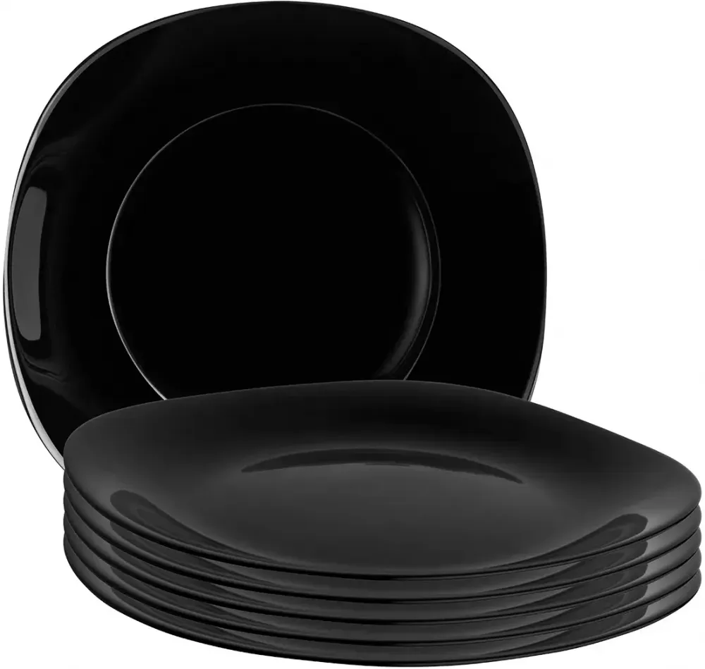 Talerz płytki Altom Design Black Harmony, 27.5cm, 6 sztuk, czarny