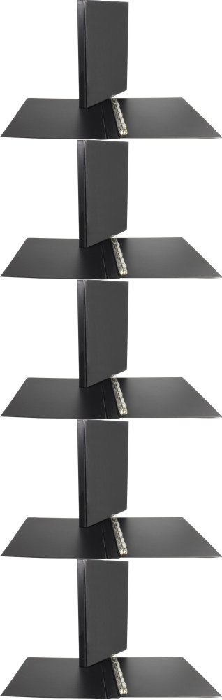 5x Segregator prezentacyjny Biurfol Panorama, A4, szerokość grzbietu 25mm, do 120 kartek, 4 ringi, czarny