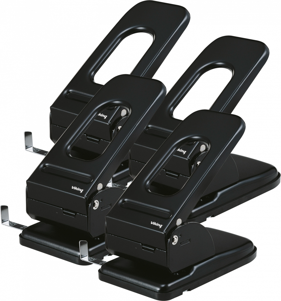 4x Dziurkacz Viking, do 65 kartek, czarny