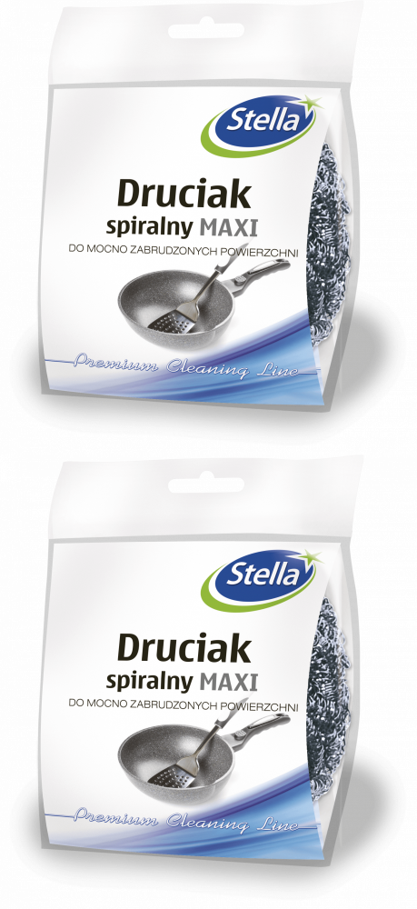 2x Druciak spiralny Stella Maxi, 1 sztuka, srebrny