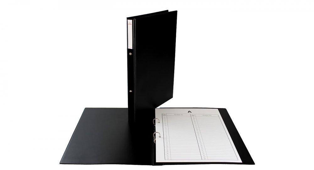 Teczka Biurfol, do akt osobowych, A4, 20mm, 2 ringi, czarny