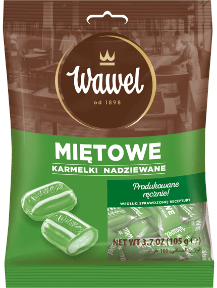Outlet: WAŻNY DO 2026-03-31 Karmelki Wawel Miętowe, 105g