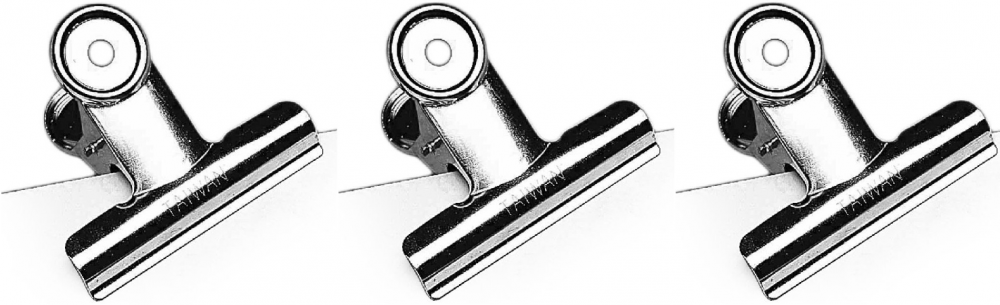 3x klip biurowy Leniar, 60mm, 1 sztuka, srebrny