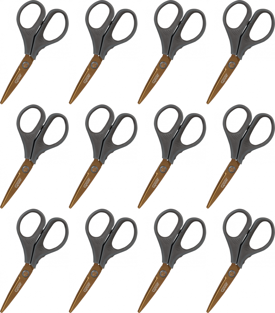 12x Nożyczki tytanowe Grand, 13cm, szary