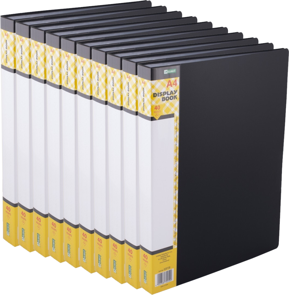 10x Album ofertowy D.Rect, A4, 40 koszulek, czarny