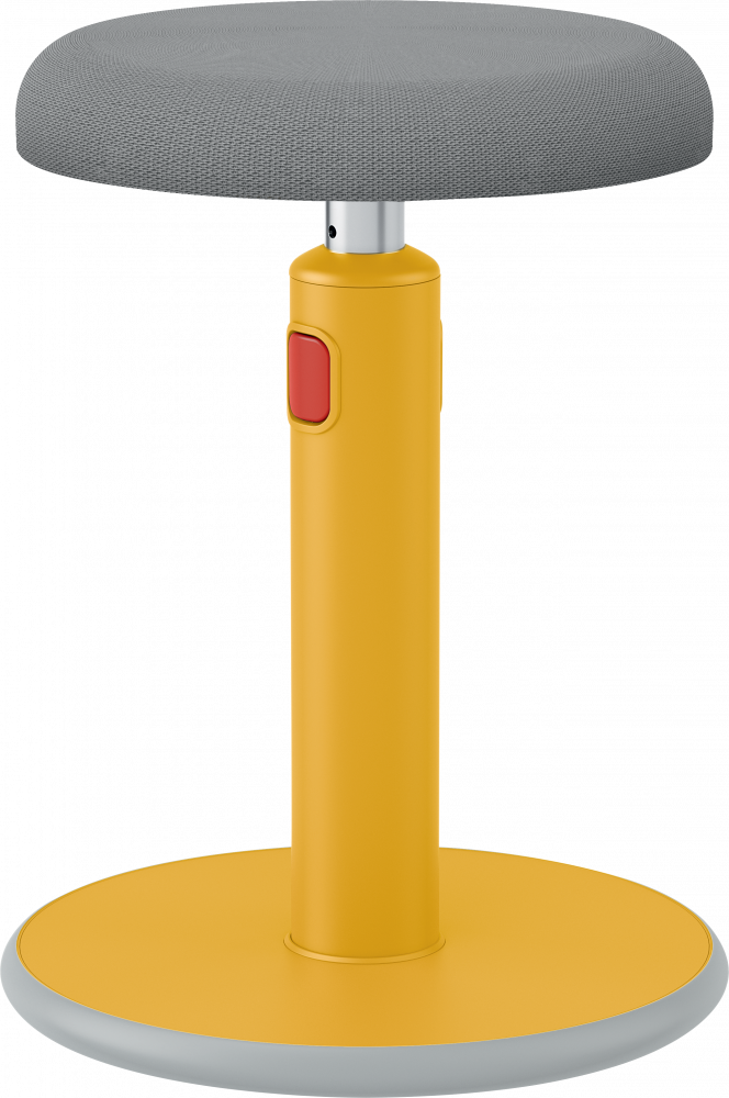 Stołek ergonomiczny Leitz Ergo Cosy, żółty