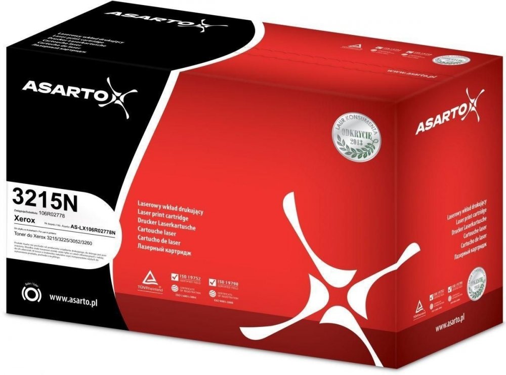 Toner Asarto AS-LX106R02778N (106R02778), 3000 stron, black (czarny)