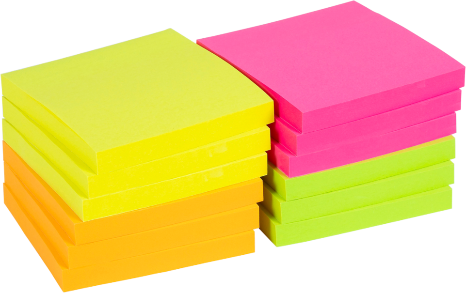 Karteczki samoprzylepne Viking, 76x76mm, 12x100 karteczek, mix kolorów neonowych