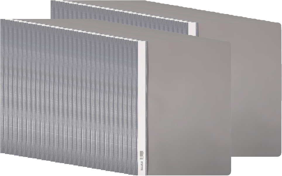 60x Skoroszyt plastikowy bez oczek Biurfol, twardy, A4, do 200 kartek, szary