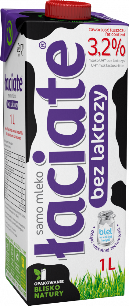 Mleko UHT Łaciate, bez laktozy, 3.2%, 1l