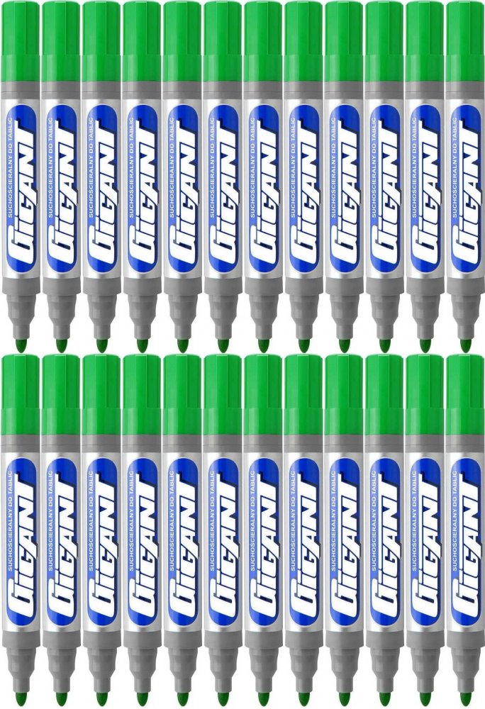 24x Marker suchościeralny Kamet Gigant, ścięta, zielony