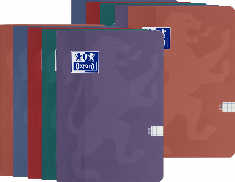 10x Brulion w kratkę MO Oxford Touch Trend, A5, miękka oprawa, 80 kartek, mix kolorów