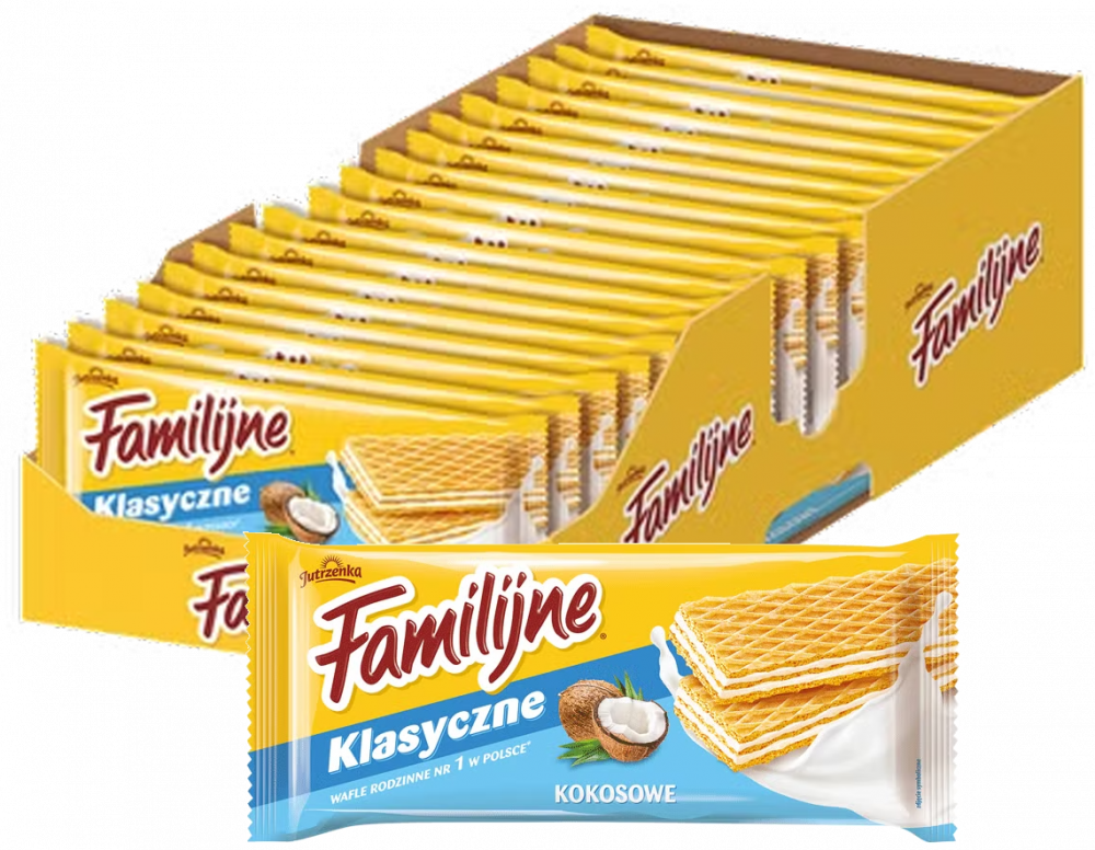 24x Wafle Familijne, kokosowy, 180g