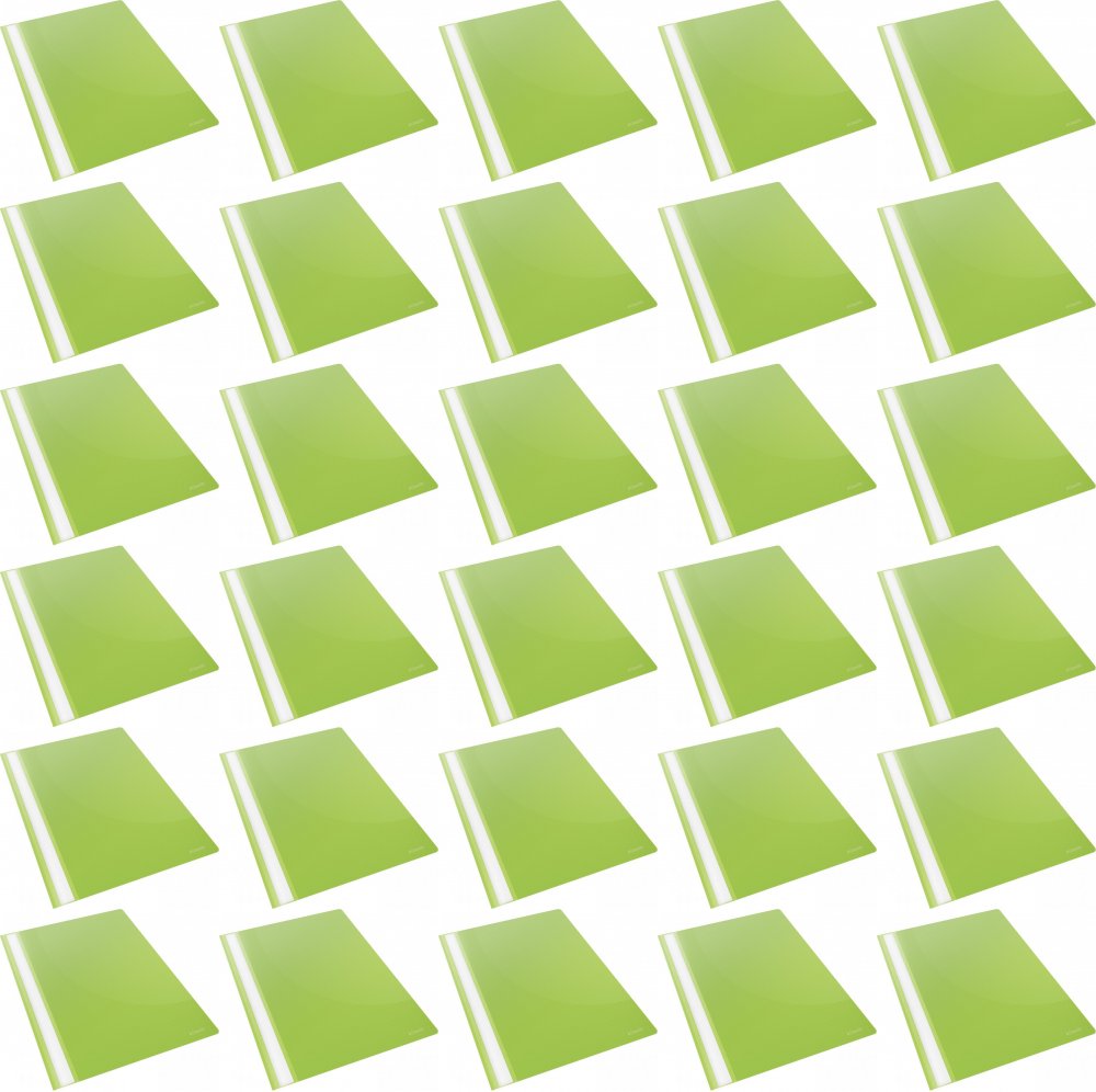 50x Skoroszyt plastikowy bez oczek Esselte Vivida, A4, do 160 kartek, zielony